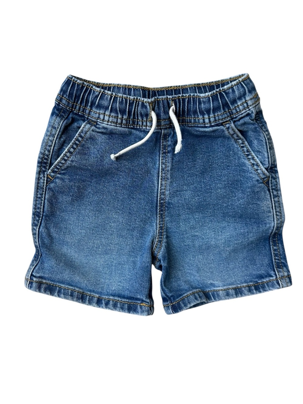 Cat and Jack 3T Boys pull on blue denim elastic waist shorts